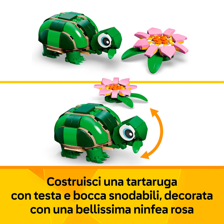 LEGO 31377 TARTARUGA CON FIORE DI NINFEA