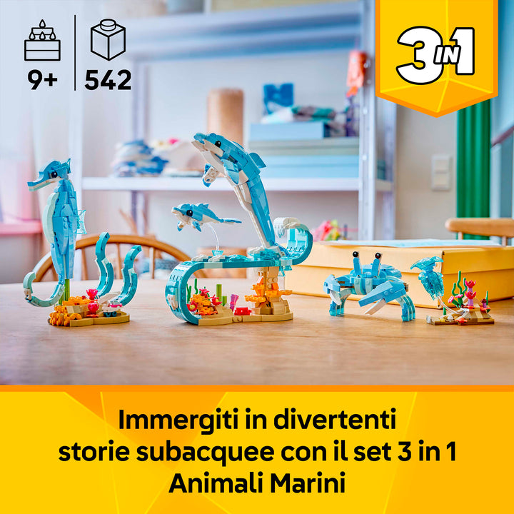 LEGO 31385 ANIMALI MARINI: MERAVIGLIOSI DELFINI