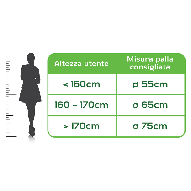 FITBALL MASSAGGIANTE 2 IN 1 Ø 55CM