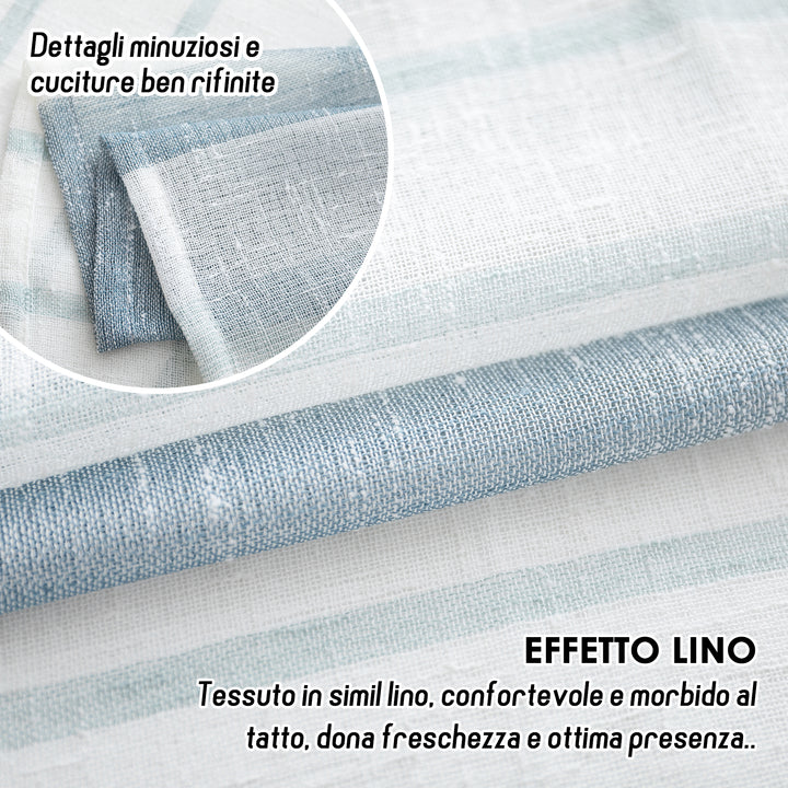 TENDA FILTRANTE EFFETTO LINO A RIGHE ORIZZONTALI 1 PANNELLO 140X275CM ARDESIA
