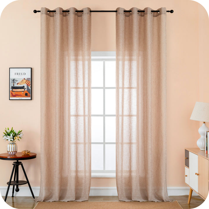 TENDA SEMI FILTRANTE SIMIL LINO MOTIVO ONDULATO 1 PANNELLO 140X285CM MAGGESE