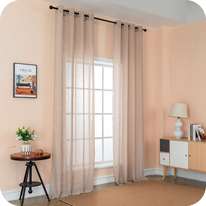 TENDA SEMI FILTRANTE SIMIL LINO MOTIVO ONDULATO 1 PANNELLO 140X285CM MAGGESE