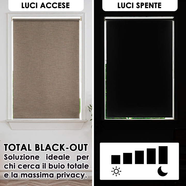 TENDA A RULLO KAUAI TOTAL BLACKOUT TORTORA