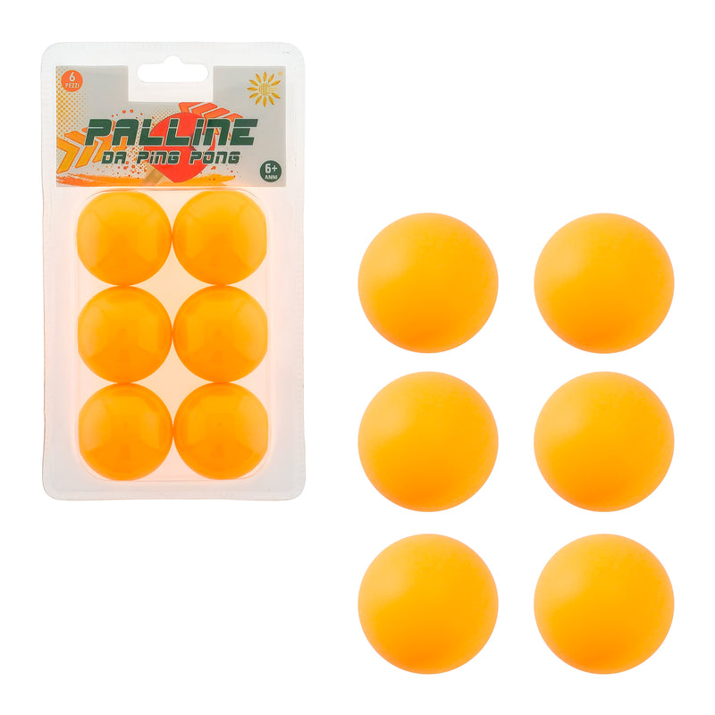 BLISTER 6 PALLINE DA PING PONG IN ABS