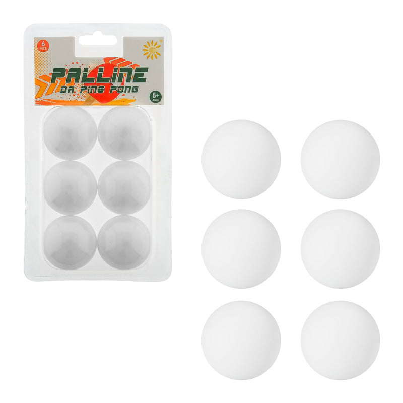 BLISTER 6 PALLINE DA PING PONG IN ABS