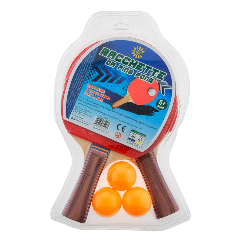 SET PING PONG 2 RACCHETTE E 3 PALLINE