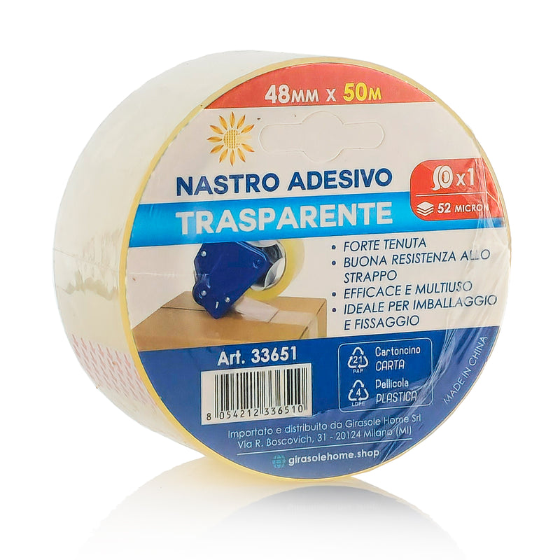 NASTRO ADESIVO DA PACCO TRASPARENTE 48MM