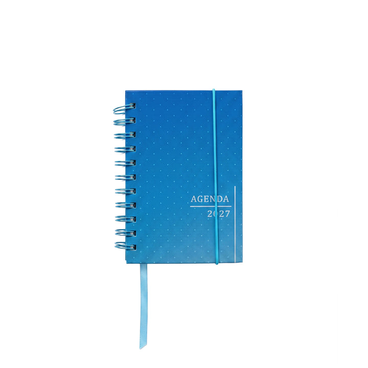 AGENDA 2027 GIORNALIERA A SPIRALE A6 colore azzurro
