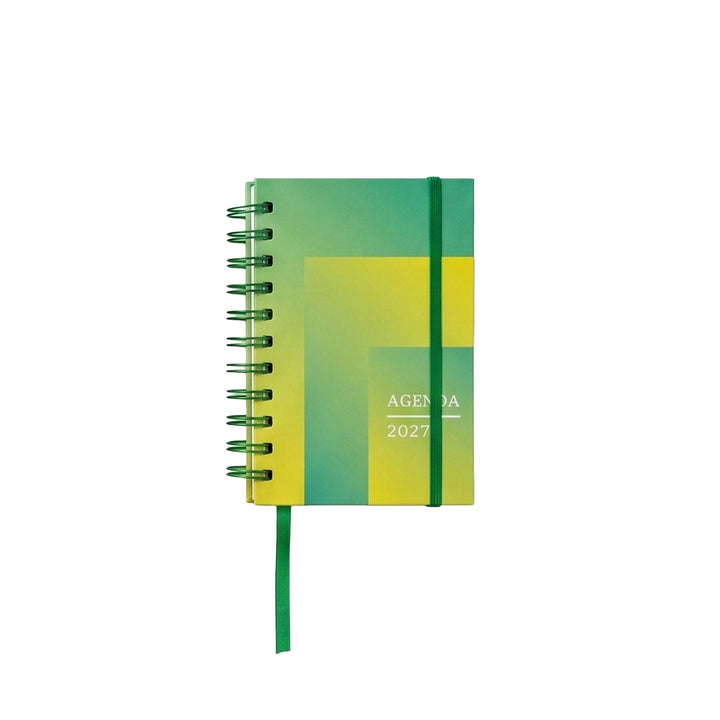 AGENDA 2027 GIORNALIERA A SPIRALE A6 colore verde