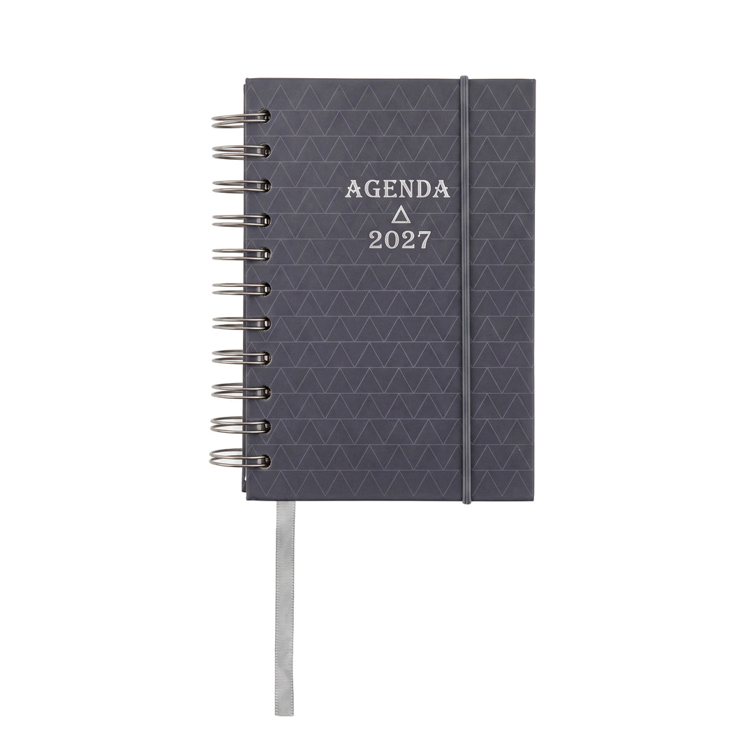 AGENDA 2027 GIORNALIERA A SPIRALE A5 colore grigio
