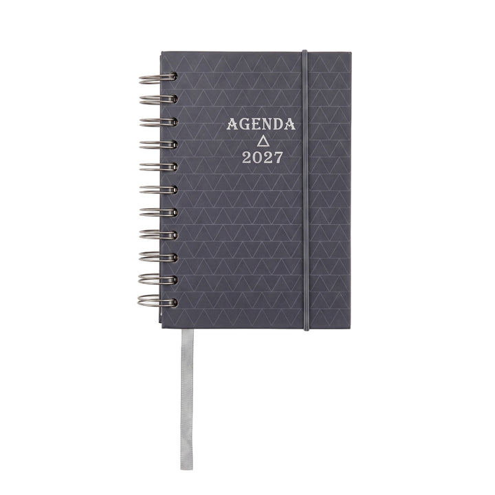 AGENDA 2027 GIORNALIERA A SPIRALE A5 colore grigio