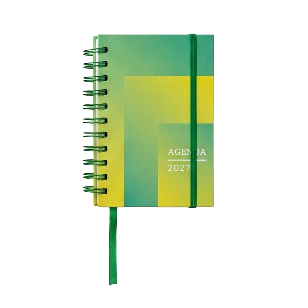 AGENDA 2027 GIORNALIERA A SPIRALE A5 colore verde