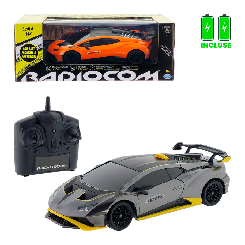 AUTO RADIOCOMANDATA LAMBORGHINI HURACAN STO 1:18 CON LUCI