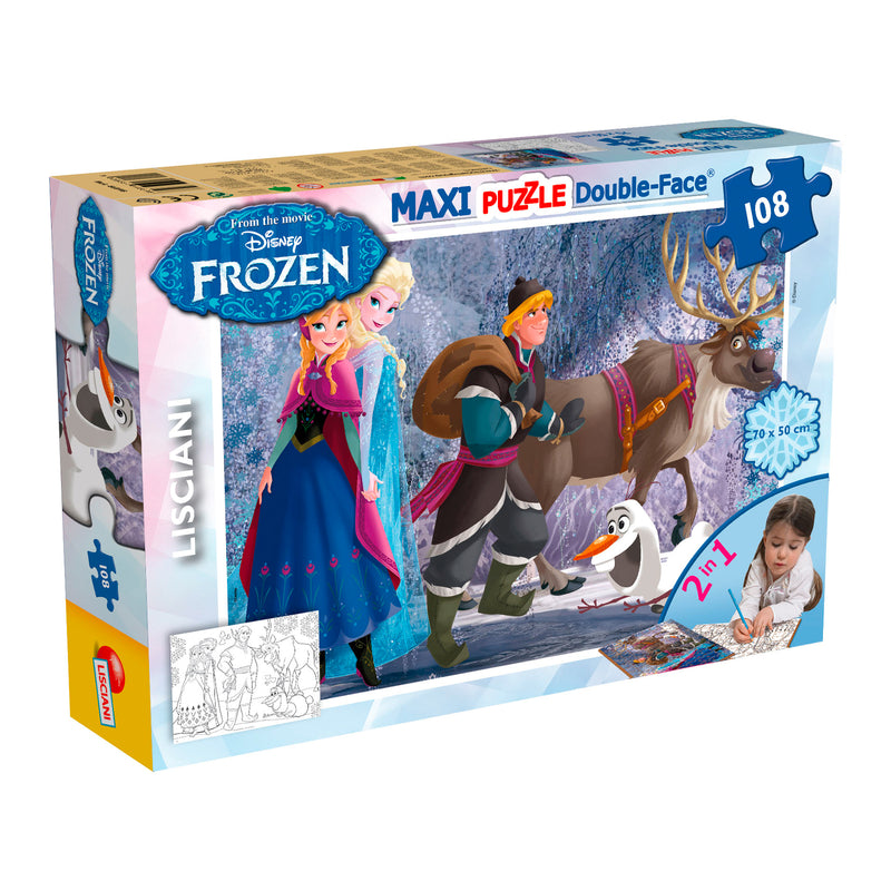 PUZZLE DOUBLE-FACE MAXI FLOOR 108 PEZZI - FROZEN ON THE WALK