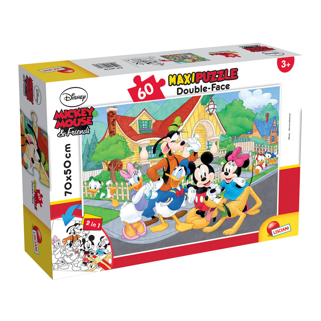 PUZZLE DOUBLE-FACE MAXI FLOOR 60 PEZZI - TOPOLINO