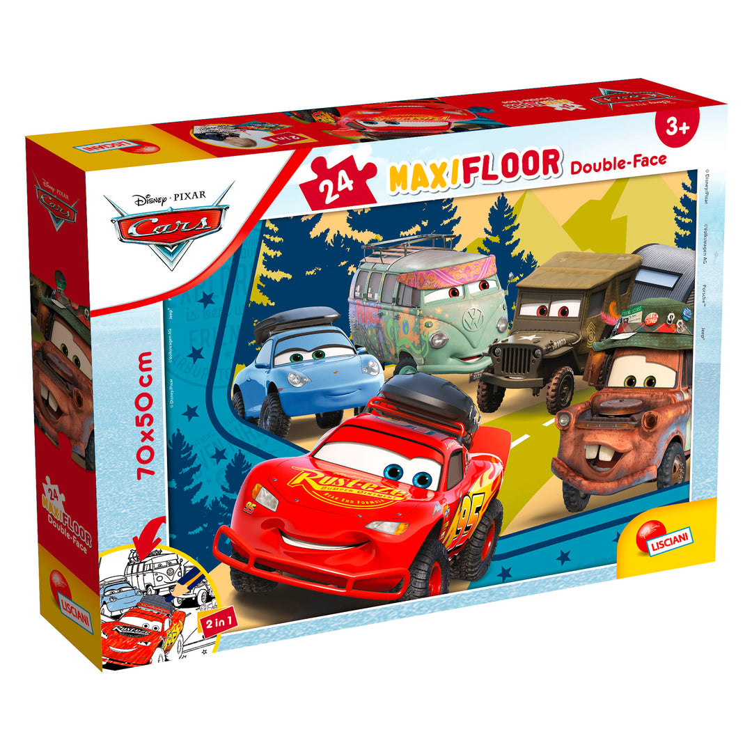PUZZLE DOUBLE-FACE MAXI FLOOR 24 PEZZI - CARS