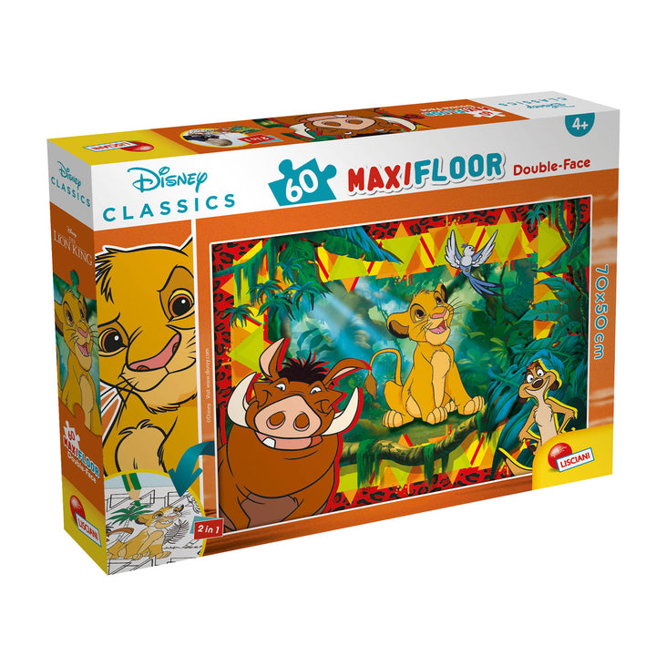 PUZZLE DOUBLE-FACE MAXI FLOOR 60 PEZZI - RE LEONE