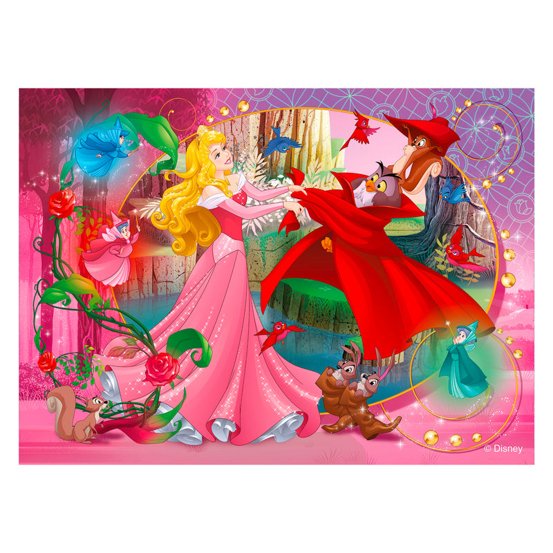 PUZZLE DOUBLE-FACE MAXI FLOOR 60 PEZZI - AURORA LA BELLA ADDORMENTATA NEL BOSCO