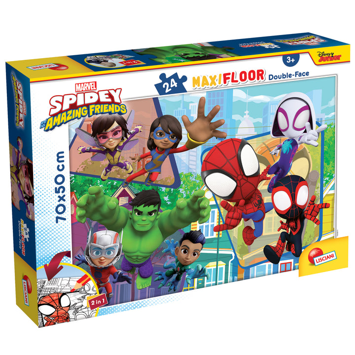 PUZZLE DOUBLE-FACE MAXI FLOOR 24 PEZZI - SPIDEY