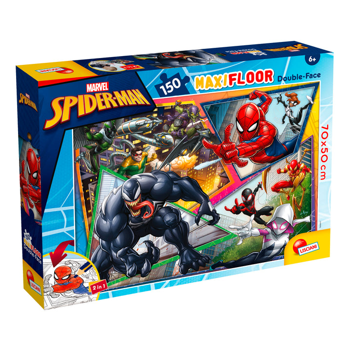 PUZZLE DOUBLE-FACE MAXI FLOOR 150 PEZZI - SPIDERMAN