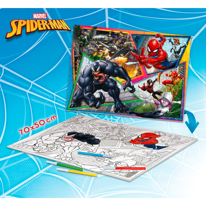 PUZZLE DOUBLE-FACE MAXI FLOOR 150 PEZZI - SPIDERMAN