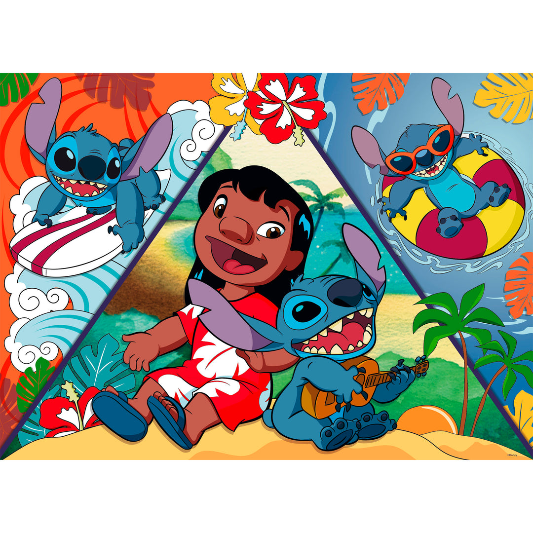 PUZZLE DOUBLE-FACE MAXI FLOOR 150 PEZZI - LILO &amp; STITCH