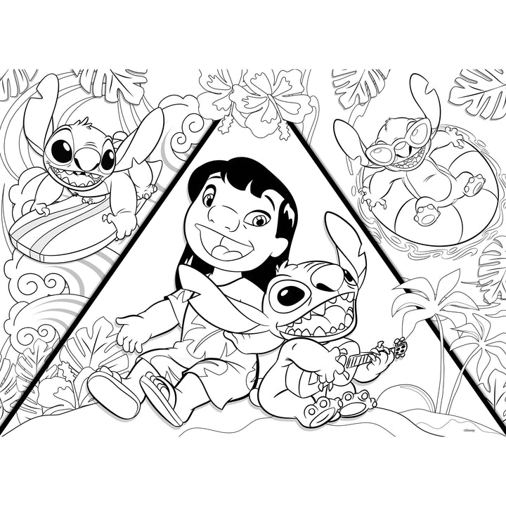 PUZZLE DOUBLE-FACE MAXI FLOOR 150 PEZZI - LILO &amp; STITCH