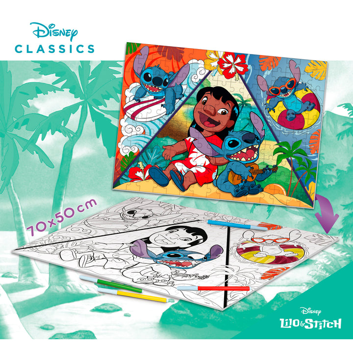 PUZZLE DOUBLE-FACE MAXI FLOOR 150 PEZZI - LILO &amp; STITCH