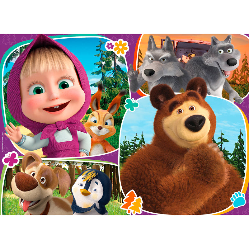 PUZZLE DOUBLE-FACE MAXI FLOOR 24 PEZZI - MASHA E ORSO