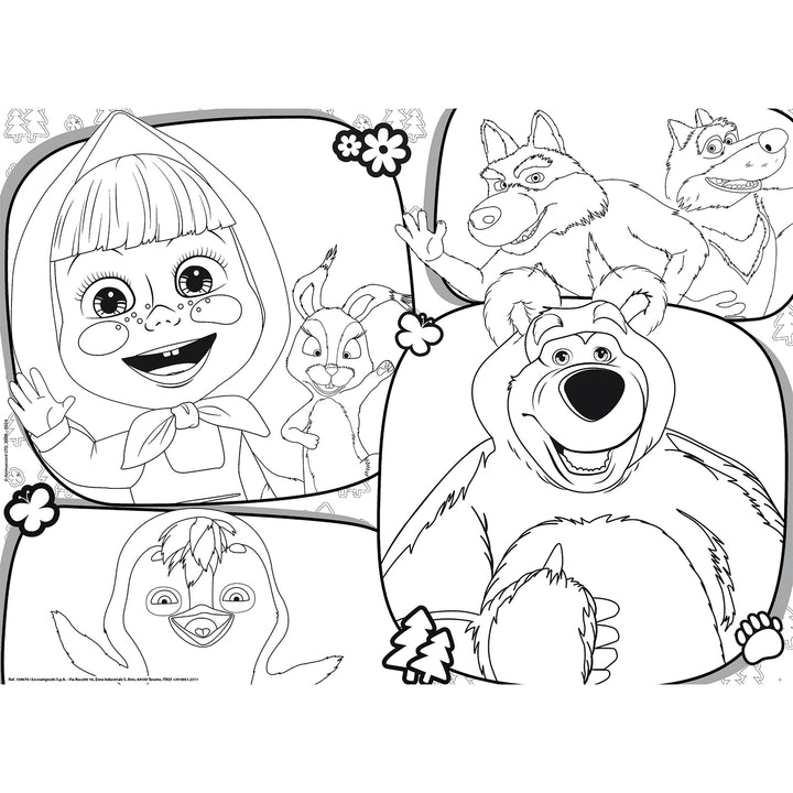 PUZZLE DOUBLE-FACE MAXI FLOOR 24 PEZZI - MASHA E ORSO