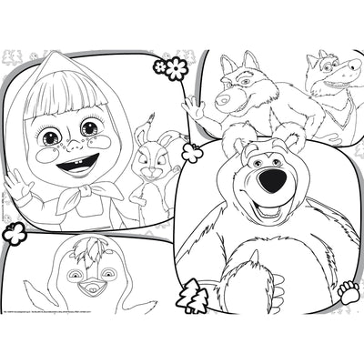 PUZZLE DOUBLE-FACE MAXI FLOOR 24 PEZZI - MASHA E ORSO