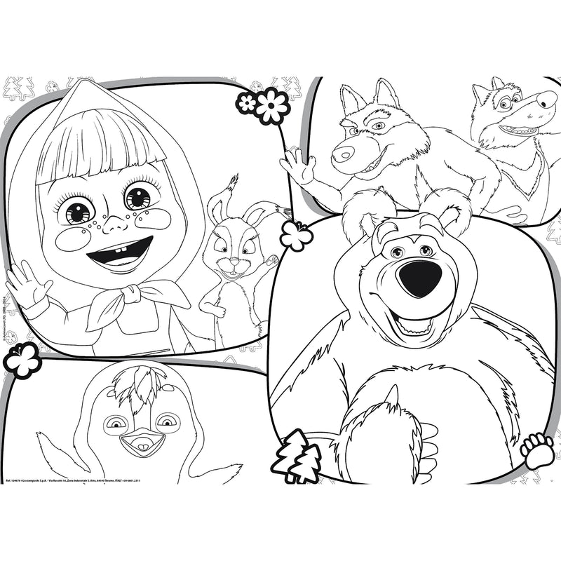 PUZZLE DOUBLE-FACE MAXI FLOOR 24 PEZZI - MASHA E ORSO