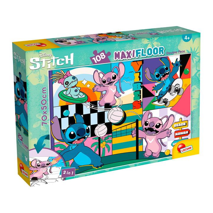 PUZZLE DOUBLE-FACE MAXI FLOOR 108 PEZZI - LILO &amp; STITCH