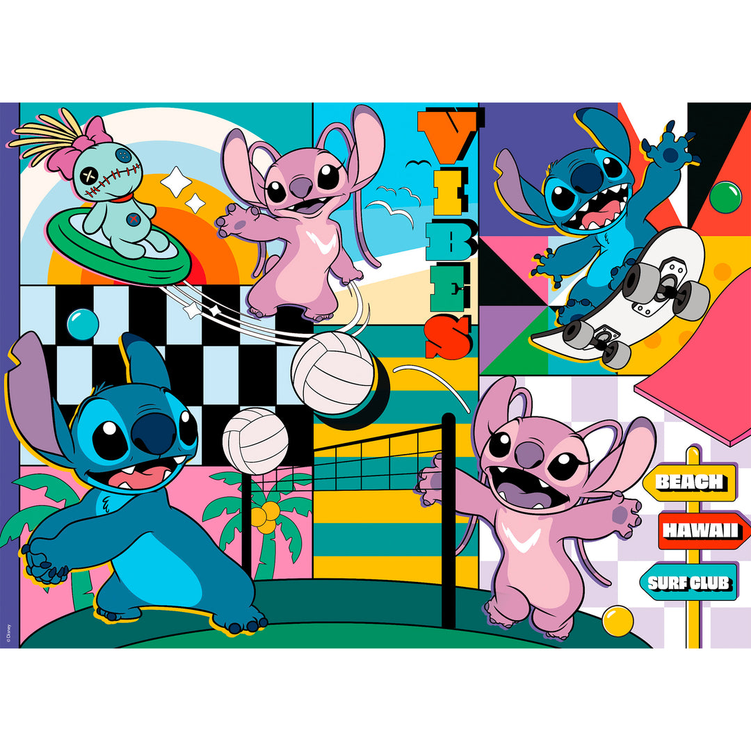PUZZLE DOUBLE-FACE MAXI FLOOR 108 PEZZI - LILO &amp; STITCH
