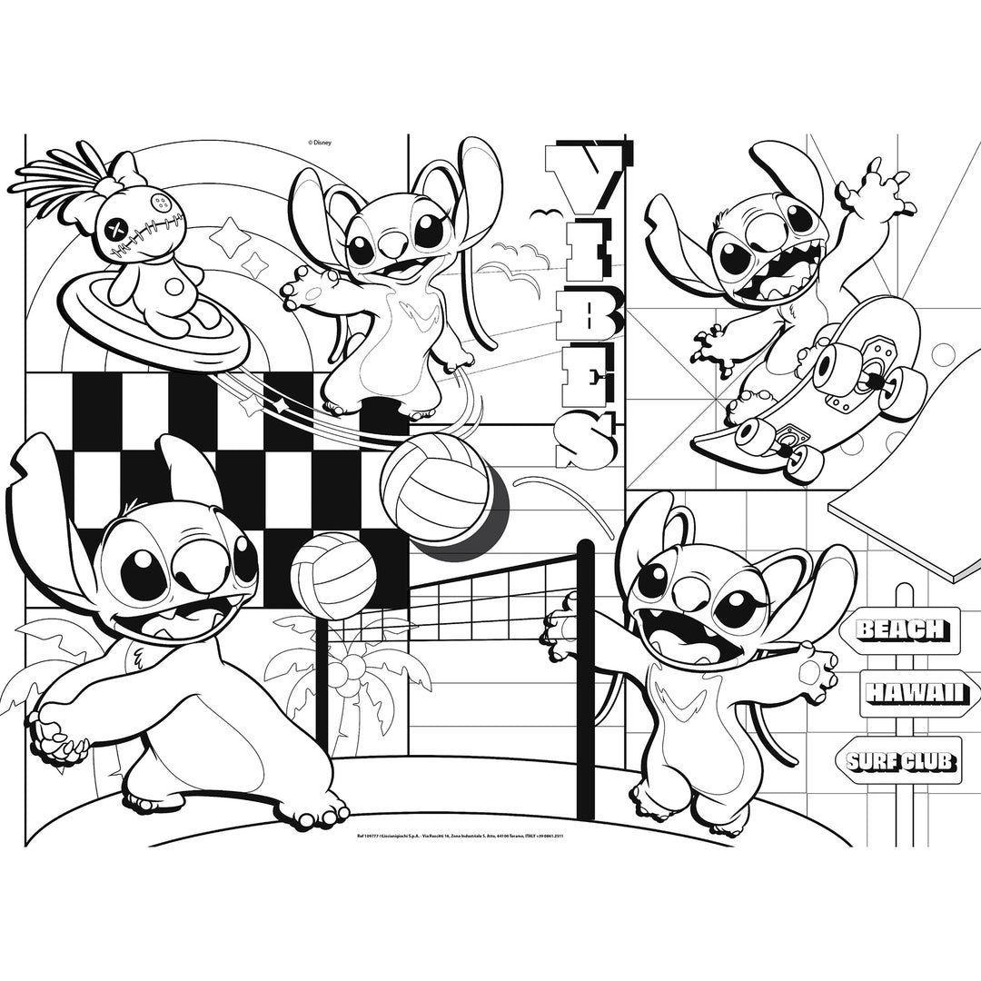 PUZZLE DOUBLE-FACE MAXI FLOOR 108 PEZZI - LILO &amp; STITCH