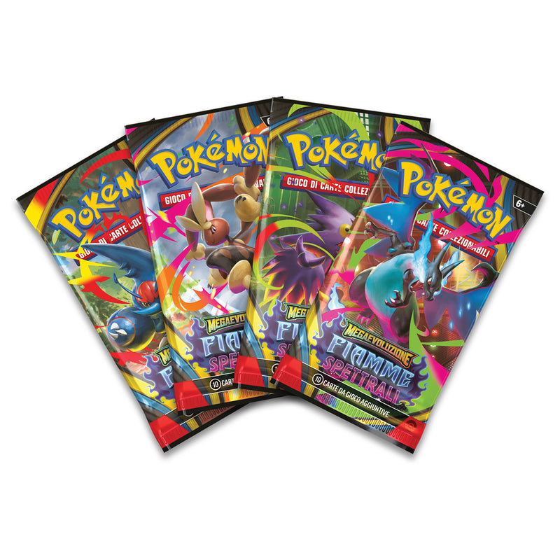 PK10190 POKEMON MEGAEVOLUZIONE FIAMME SPETTRALI - BUSTA 10 CARTE
