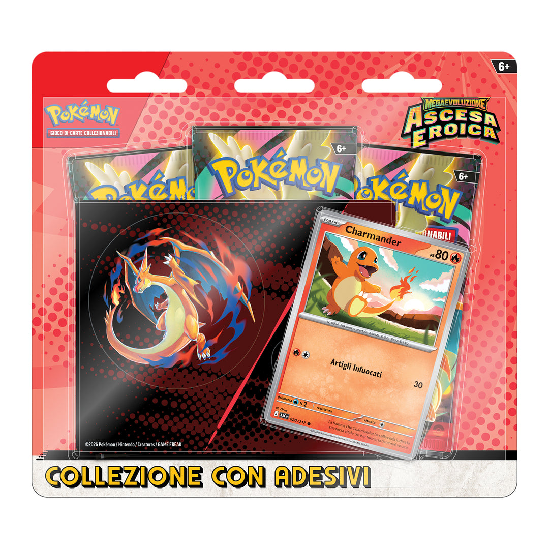 PK10314 POKEMON MEGAEVOLUZIONE ASCESA EROICA - COLLEZIONE CON ADESIVI
