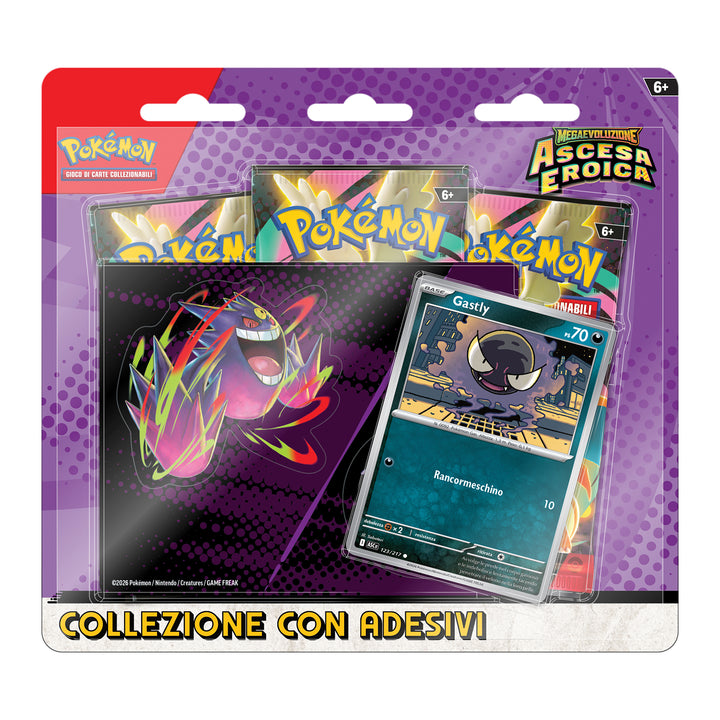 PK10314 POKEMON MEGAEVOLUZIONE ASCESA EROICA - COLLEZIONE CON ADESIVI