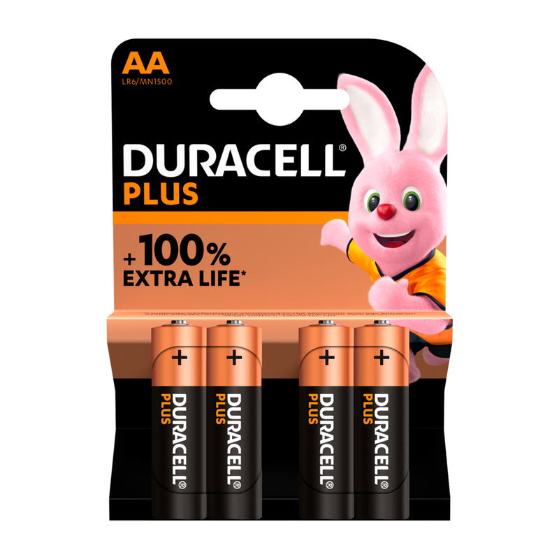 DURACELL PLUS BATTERIA AA STILO 4PZ