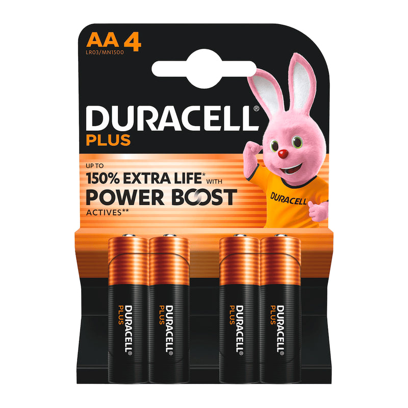 DURACELL PLUS POWER BOOST BATTERIA AA STILO 4PZ