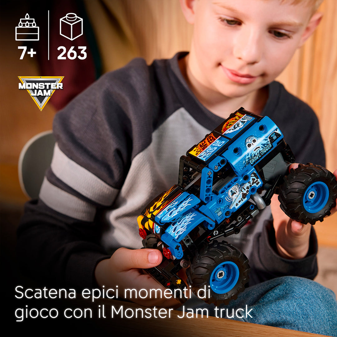 LEGO 42219 MONSTER JAM GRAVE DIGGER FUOCO E GHIACCIO