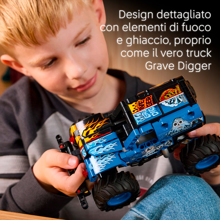 LEGO 42219 MONSTER JAM GRAVE DIGGER FUOCO E GHIACCIO