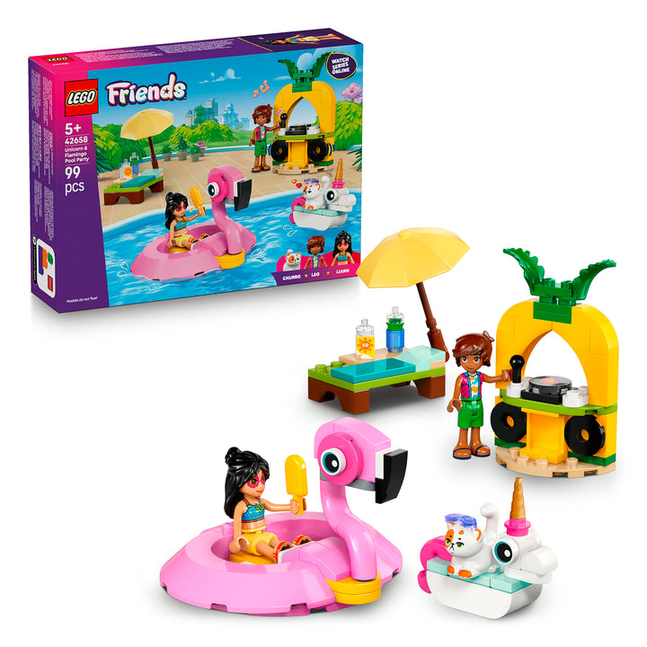 LEGO 42658 POOL PARTY CON UNICORNO E FENICOTTERO