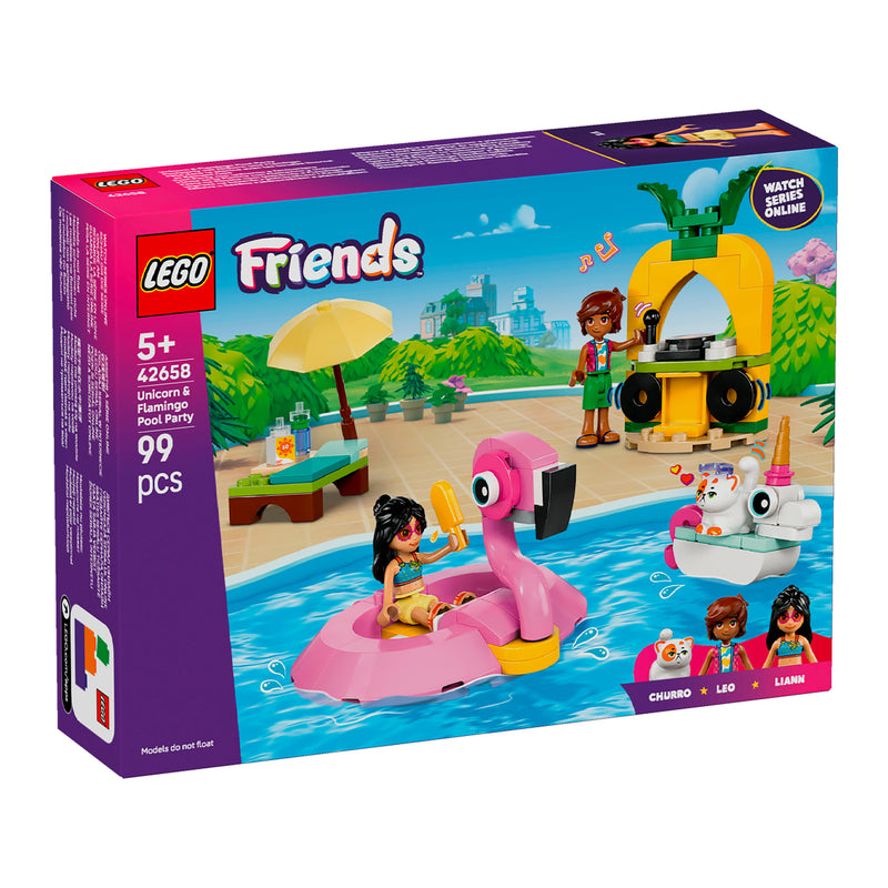 LEGO 42658 POOL PARTY CON UNICORNO E FENICOTTERO