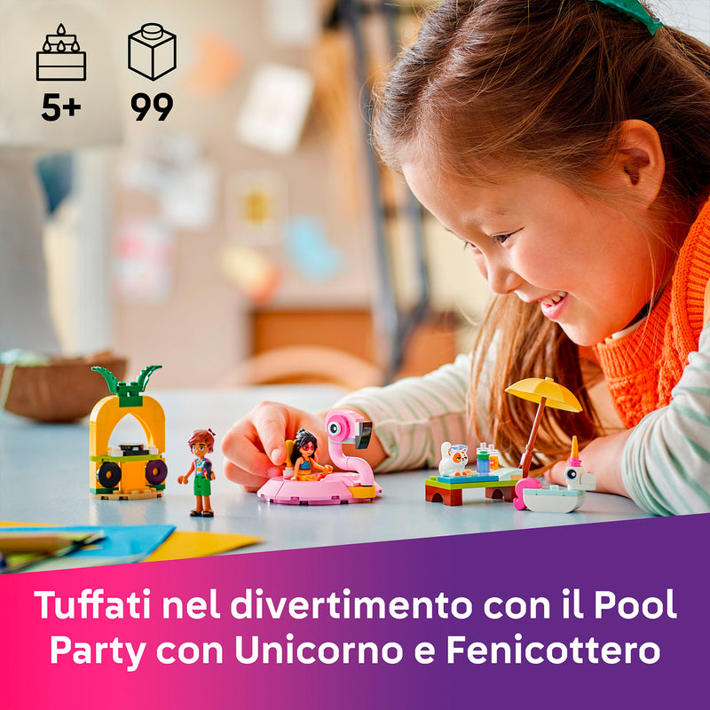LEGO 42658 POOL PARTY CON UNICORNO E FENICOTTERO