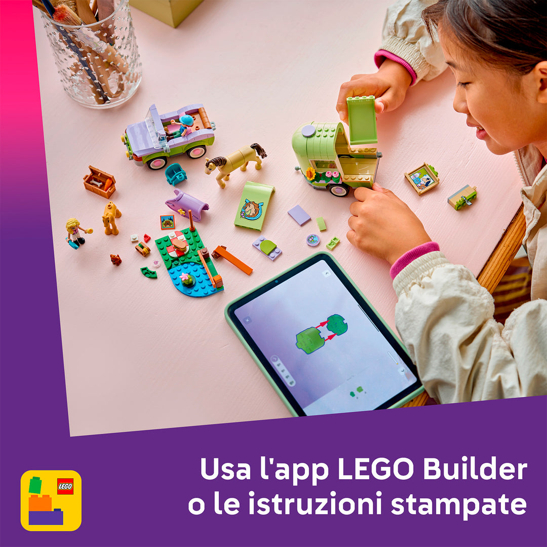 LEGO 42695 RIMORCHIO PER CAVALLO E PULEDRO