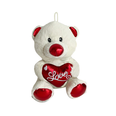 PELUCHE ORSETTO CON ROSA/CUORE 18CM