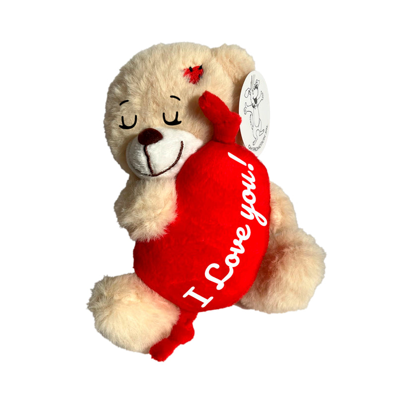 PELUCHE ORSETTO CON CUSCINO I LOVE YOU 17CM