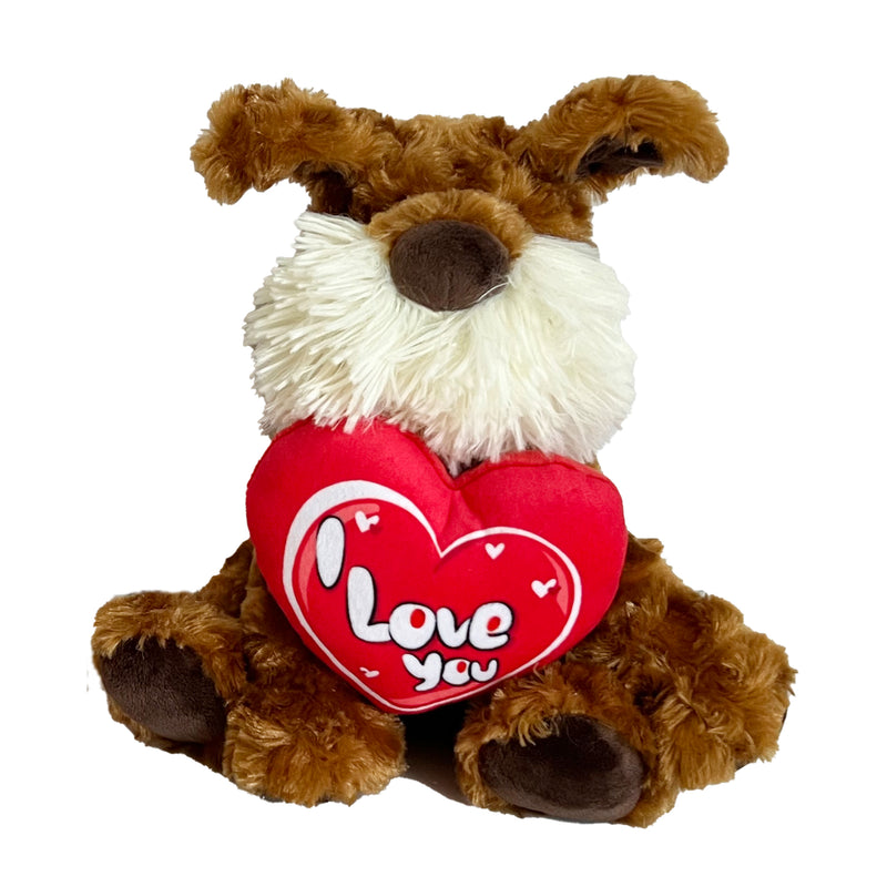 PELUCHE CAGNOLINO CON CUORE 24CM