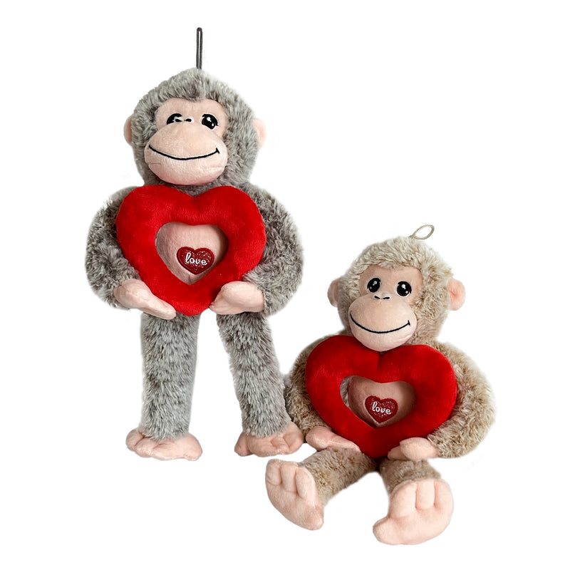 PELUCHE SCIMMIA CON CUORE 30CM